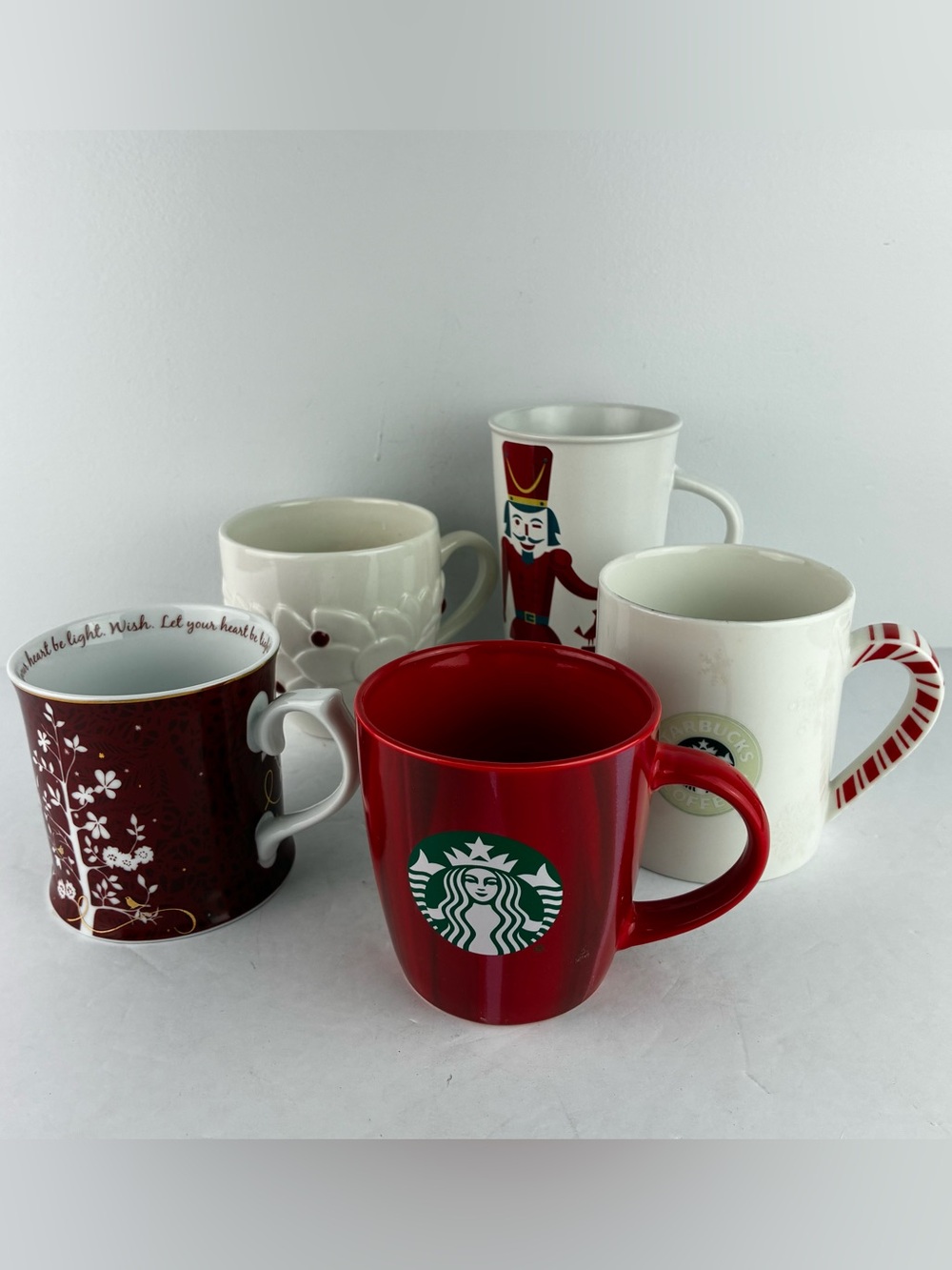 Starbucks Christmas Mugs Set of 5 - 2001, 2004, 2009, 2012, 2023
